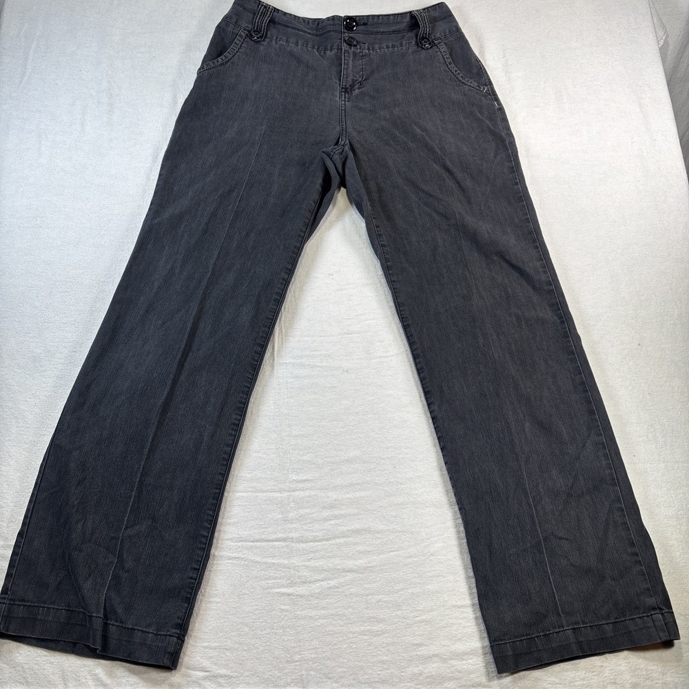 Cato Women's Black Denim Jeans, Size 8, Wide-Leg